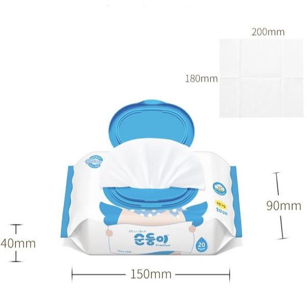 Soondoongi Fragrance Free Premium Baby Wipes 20pc