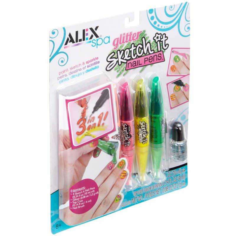Alex Brands Sketch It Nail Pen - Glitter