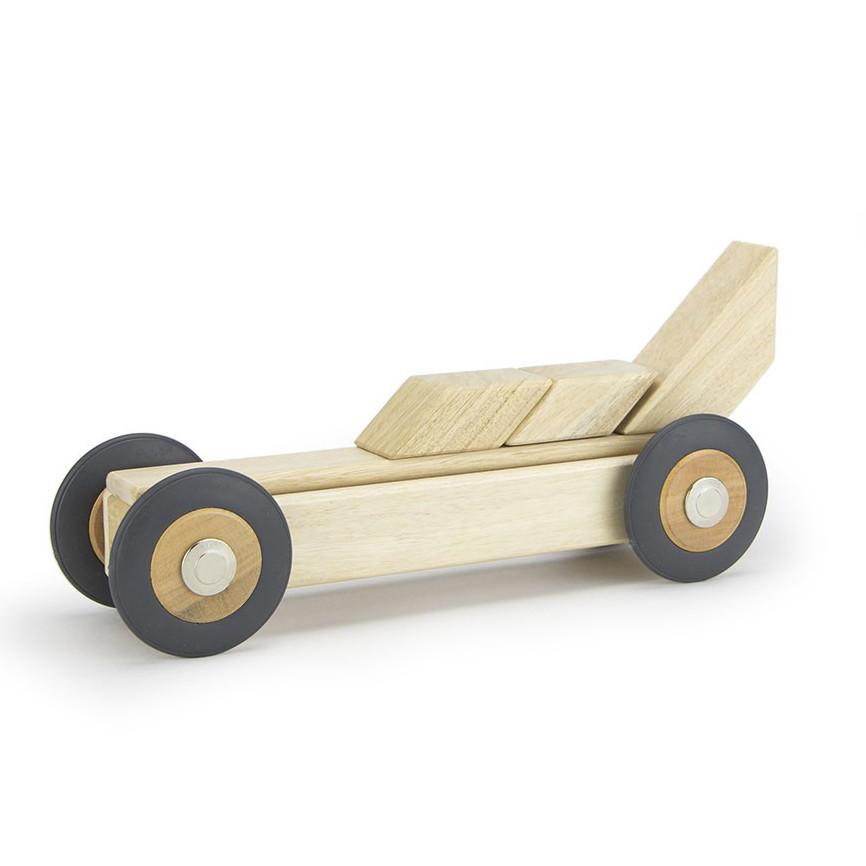 Tegu Speed Wheels Pack of Four Magnetic Wooden Block