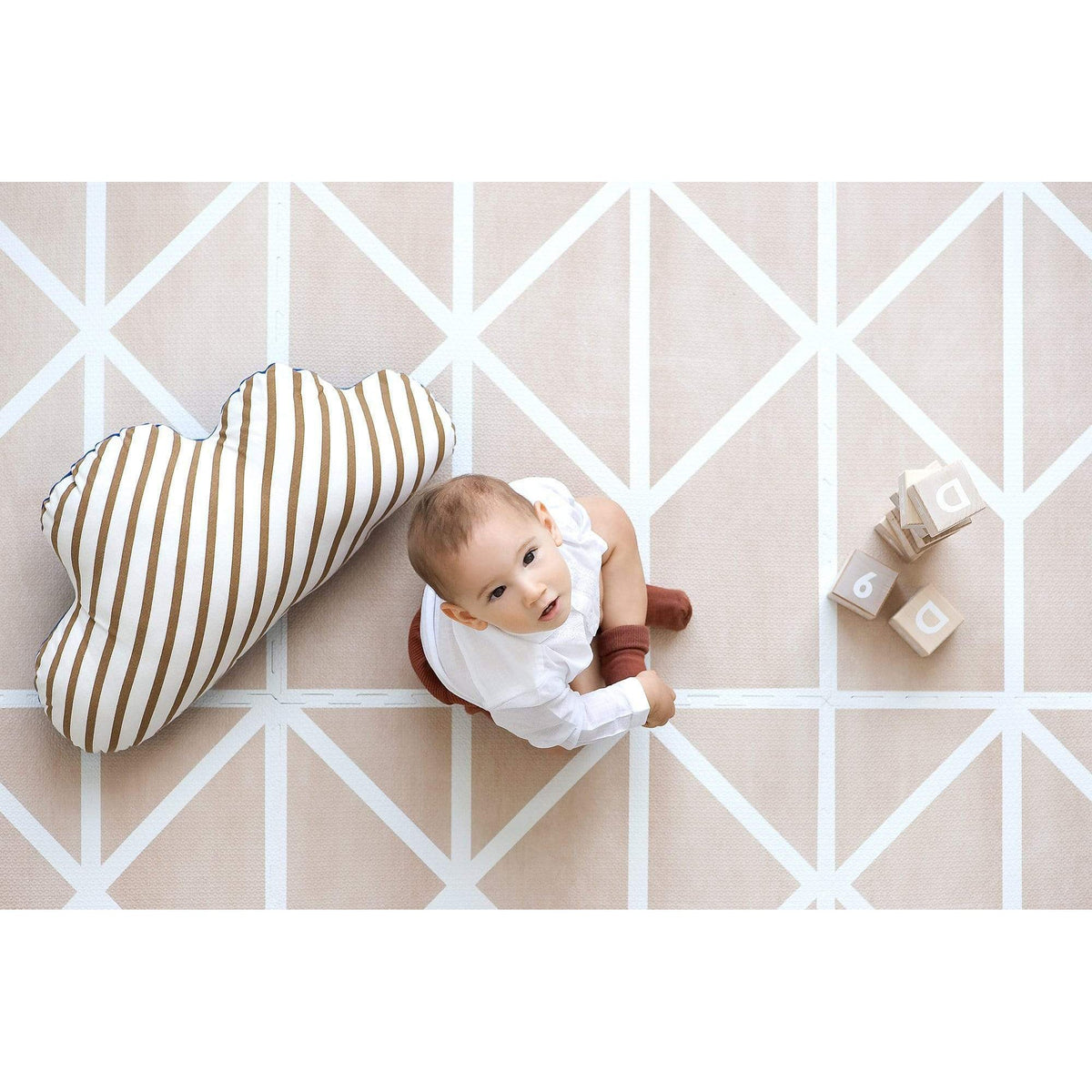 Toddlekind Prettier Playmat Nordic Clay 120x180cm - 6 Tiles &amp; 12 Edging Borders
