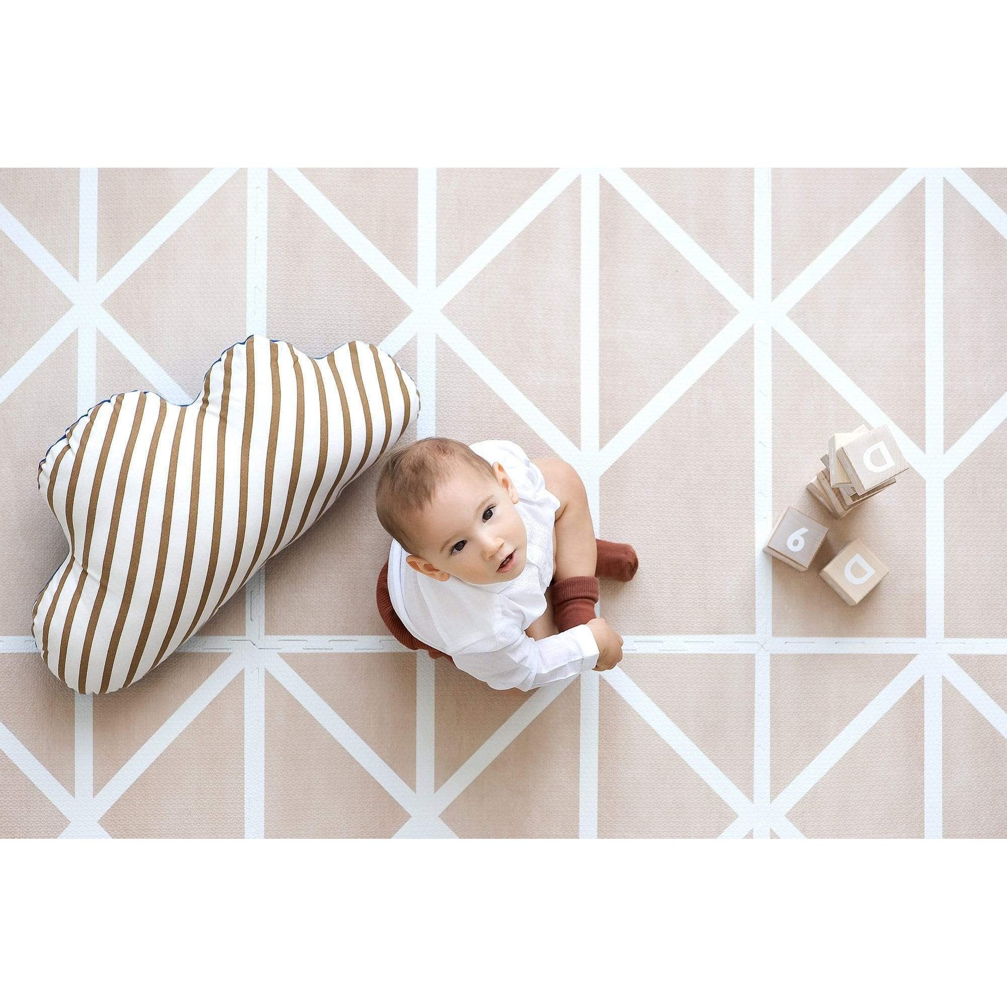 Toddlekind Prettier Playmat Nordic Clay 120x180cm - 6 Tiles & 12 Edging Borders