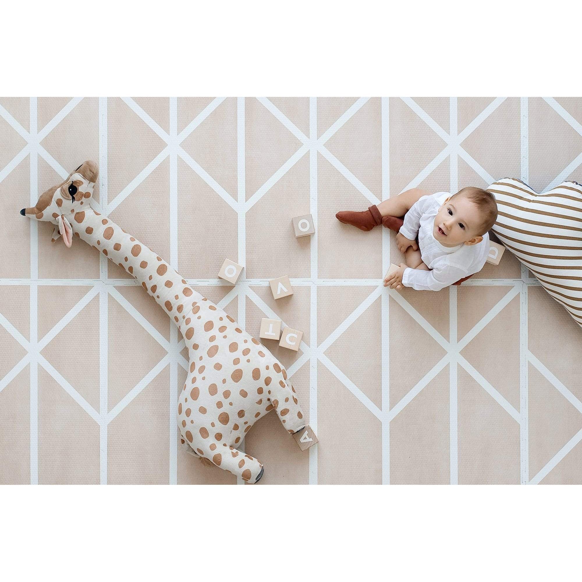 Toddlekind Prettier Playmat Nordic Clay 120x180cm - 6 Tiles & 12 Edging Borders