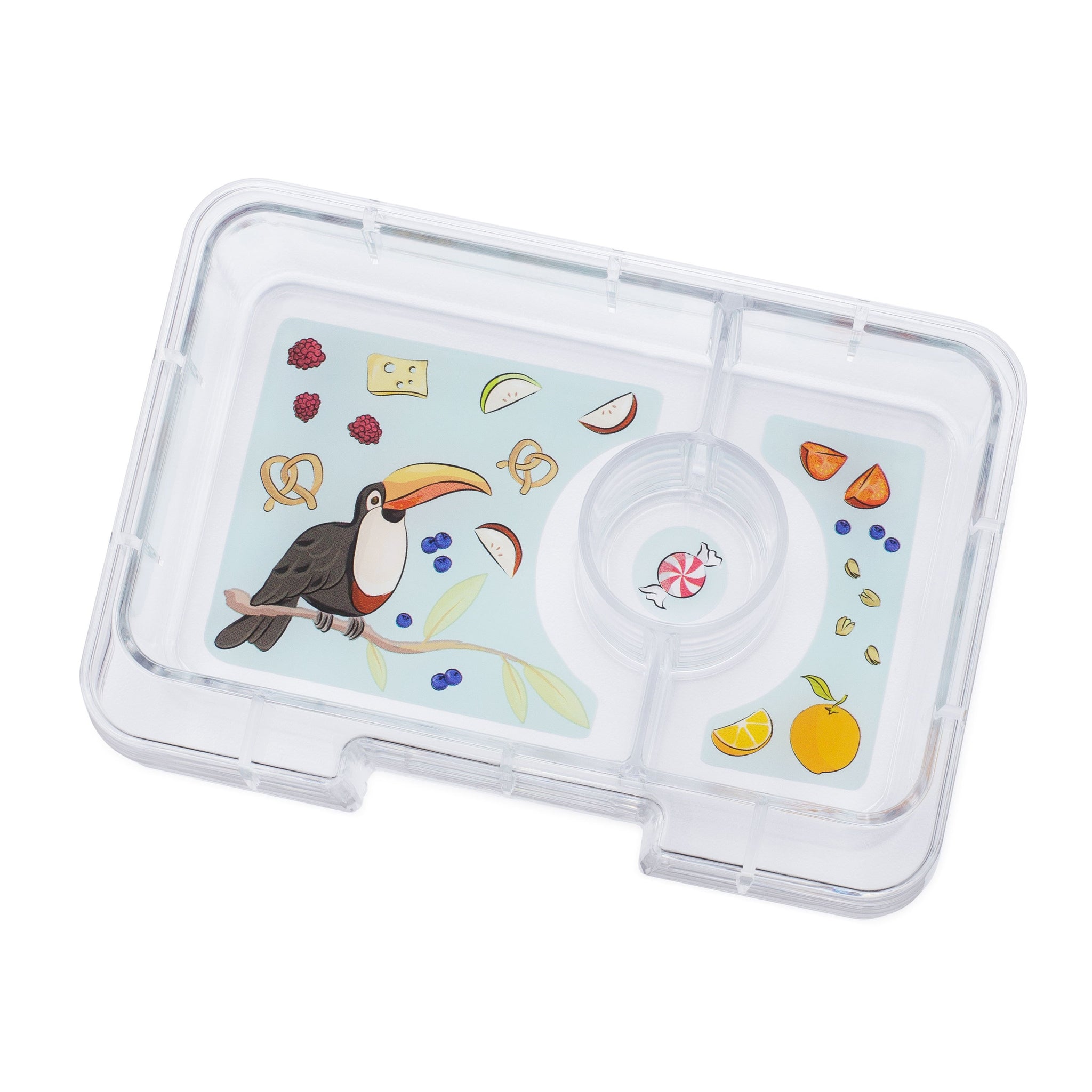 Yumbox, MiniSnack 3 compartment lunch box + tray, Ami Green - Thread