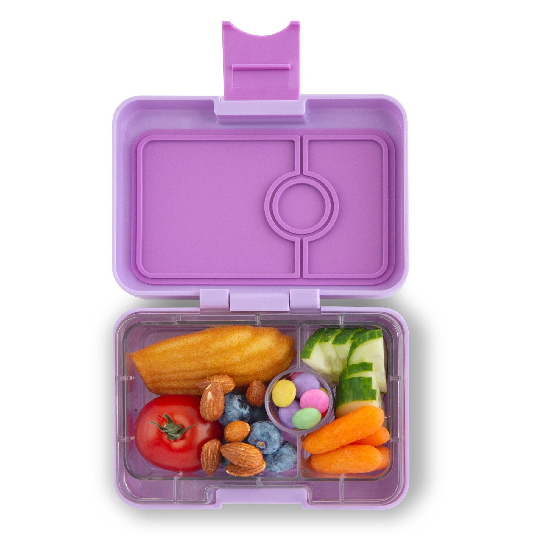 Yumbox Mini Snack Lila Purple 3 Compartment Lunch Box - Mighty Rabbit