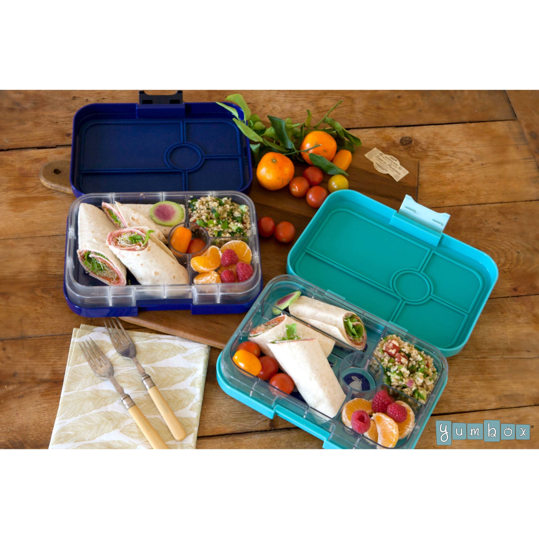 Yumbox Tapas Larger Size (Antibes Blue) Leakproof Bento Lunch Box for Adults, Teens