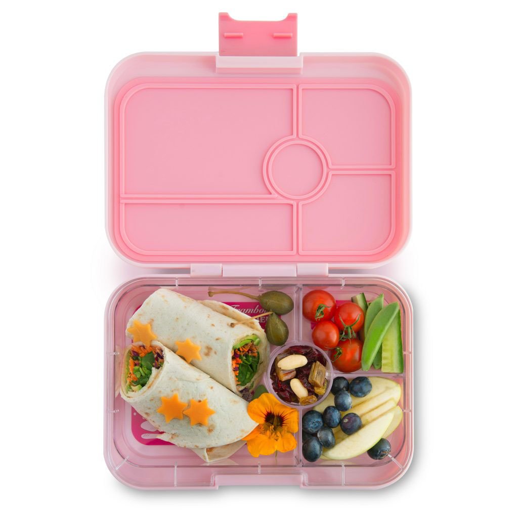 Yumbox Tapas with Botanical Tray Amalfi Pink 4-Compartment Lunch