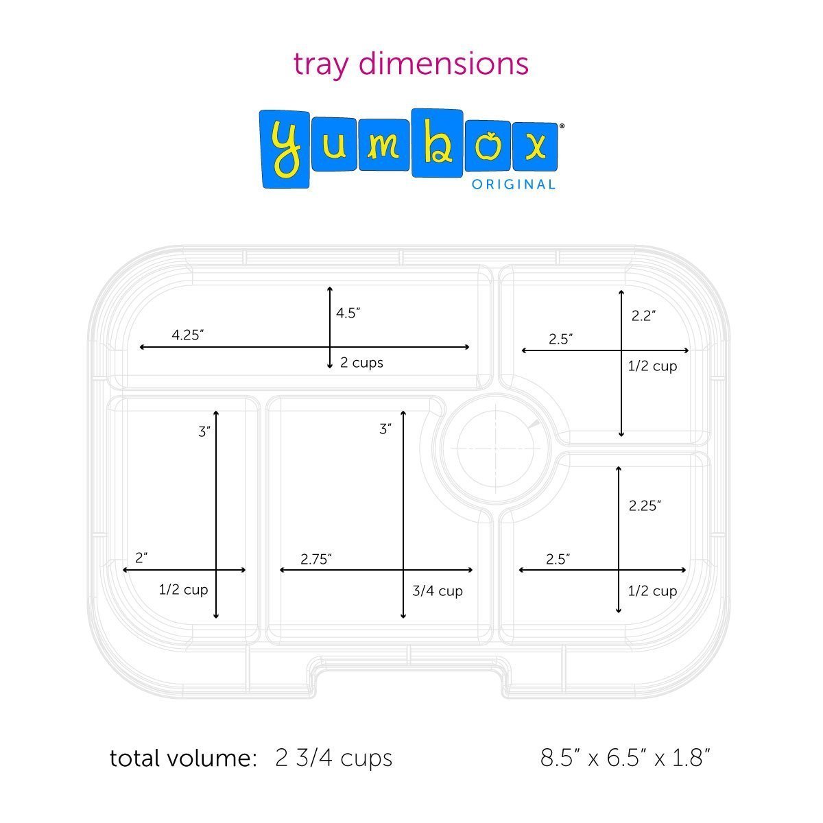 Yumbox Original Go Green 6 Compartment Lunch Box